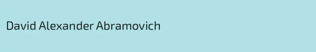 David Alexander Abramovich
